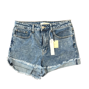 Francesca’s tgla NWT cuffed frayed denim shorts, size 27